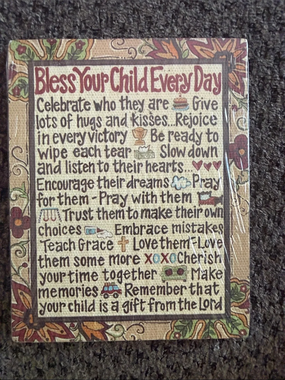 Bless Your Child Every Day Wall Art - Multicolor